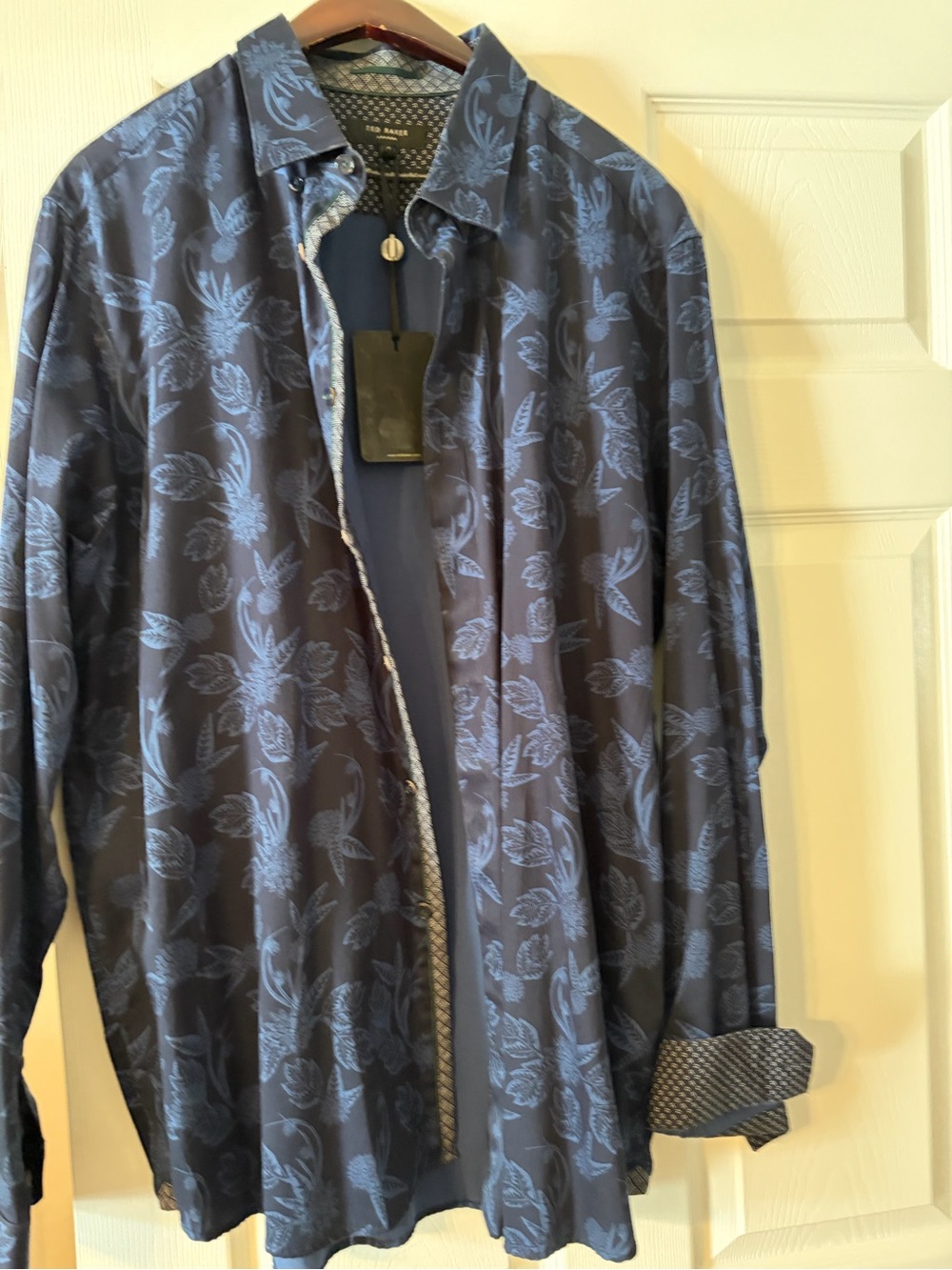 Ted Baker Navy Floral Lightweight Shirt